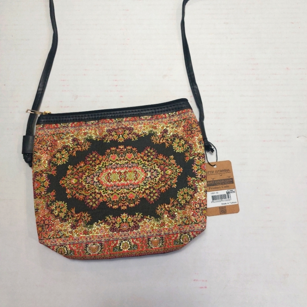 Mottif Istanbul Woman's Red and Gold Mini Shoulder Bag NWT